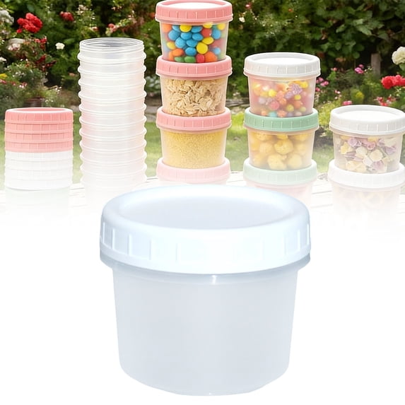 Plastic Containers with Lids, Reusable Storage Containers, Dishwasher and Freezer Safe, Airtight, Microwave and Dishwasher Safe, Takeout