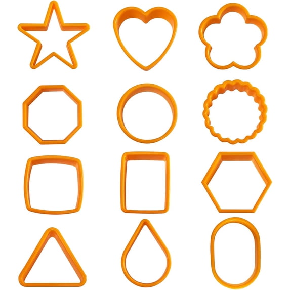 Plastic Cookie Cutters Heart Star Triangle for Vegetable Fruit