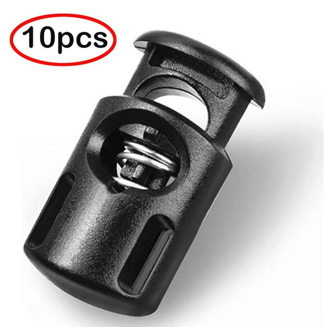 Plastic Cord Locks End Spring Stop Toggle Stoppers Multi-Colour Spring Cord Lock End Stopper Fastener Slider Toggles Clip Elastic Bungee Shock Cord Rope Shoe Lace Tie Locks Shoelace Lace Lock
