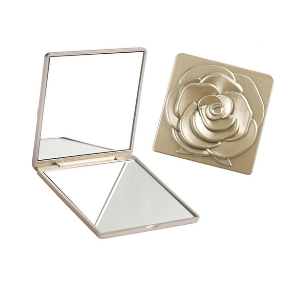 Plastic Cosmetic Mirroring With Double View Angled And Folding Design For Professional