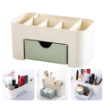 thumbnail image 1 of Plastic Cosmetic Organizer Makeup Countertop Display Case Desktop Cosmetic Box with Small Drawer Multifunctional Desk Make up Tray, 1 of 3