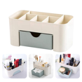 thumbnail image 1 of Plastic Cosmetic Organizer Makeup Countertop Display Case Desktop Cosmetic Box with Small Drawer Multifunctional Desk Make up Tray, 1 of 3