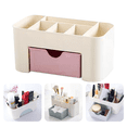 thumbnail image 1 of Plastic Cosmetic Organizer Makeup Countertop Display Case Desktop Cosmetic Box with Small Drawer Multifunctional Desk Make up Tray, 1 of 5