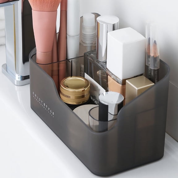 Plastic Cosmetic Organizer Storage Center with Sections for Bathroom Countertops, Vanity