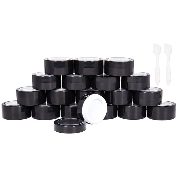 Plastic Cosmetics Cream Jar Empty Portable Refillable Bottle and Face Mask Cream Spoon Plastic Stick