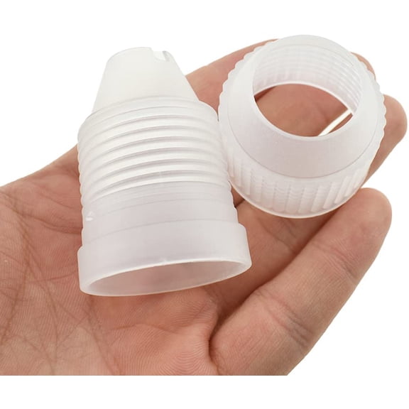 Plastic Couplers of Large Size Easy to Twist For Cake Decorating Piping Tip Coupler for Icing Nozzles (6 Pieces)