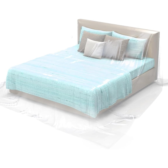Plastic Covers for Furniture, Waterproof & Dustproof Sofa Storage Covers, Extra Large Bed Couch Protector Cover for Moving and Long Term Storage