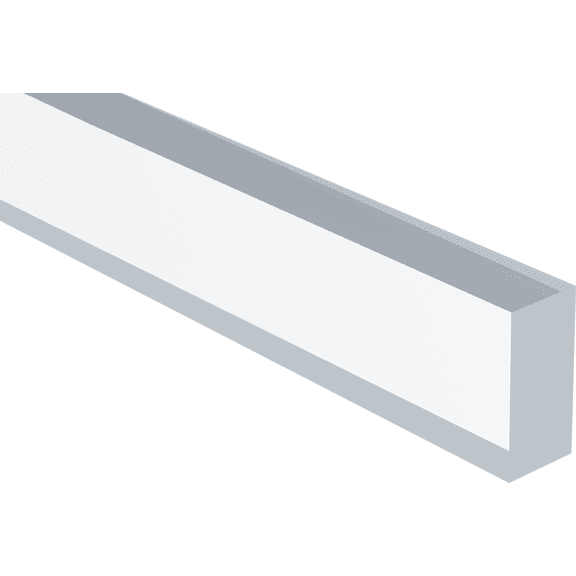 Plastic-Craft Acrylic Extruded Square Rod, Clear, 1-1/2" Square x 36" Length