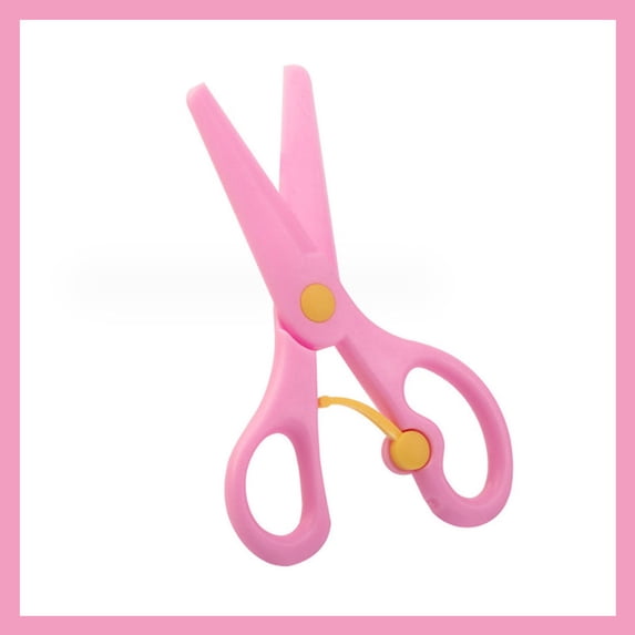 Plastic Craft Training Scissors Blunt Tip Art Craft Scissors for DIY Handmade Craft Projects Home Art Creative Activity Supplies,Safety Scissors,Craft Scissors,Pink,1PC
