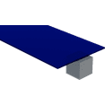 thumbnail image 1 of Plastic-Craft Translucent Acrylic Sheet, 2050 Blue, 1/4" Thick, 12" W x 48" L, 1 of 1