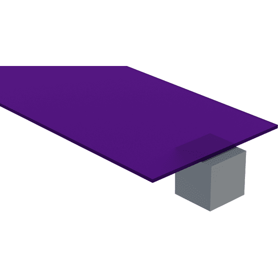 Plastic-Craft Translucent Acrylic Sheet, 2287 Purple, 3MM Thick, 12" W x 36" L