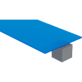 thumbnail image 1 of Plastic-Craft Translucent Acrylic Sheet, 2648 Sky Blue, 1/4" Thick, 24" W x 24" L, 1 of 1
