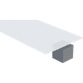 thumbnail image 1 of Plastic-Craft Translucent Acrylic Sheet, 7328 White, 4.5MM Thick, 24" W x 24" L, 1 of 1