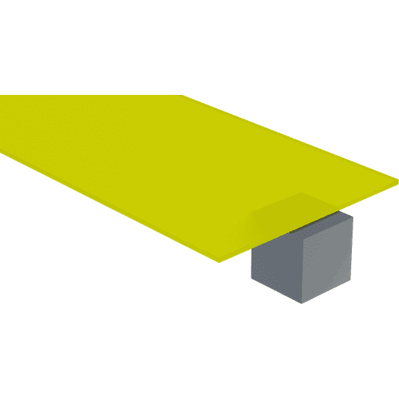 Plastic-Craft Translucent Acrylic Sheets, 2037 Yellow, 1/4" Thick, 12" W x 12" L, Pack of 2