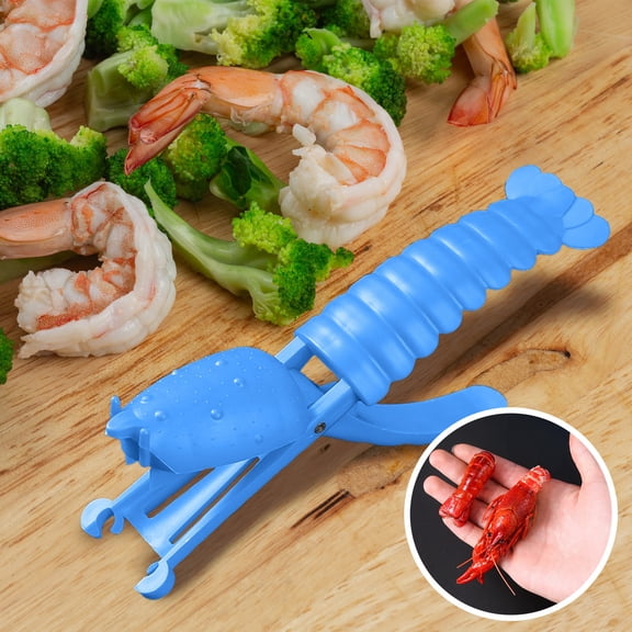 Plastic Crawfish Sheller, Crayfish Peeler Tool, Lobster Cracker Clip for Seafood, Kitchen Gadget for Easy Peeling, Red/Blue/Green