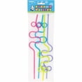 thumbnail image 1 of Plastic Crazy Loop Straws, Assorted, 4ct (Pack of 2), 1 of 3