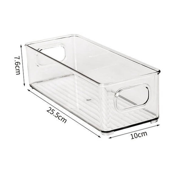 Plastic Crisper Transparent Box Refrigerator Crisper Storage Box Cosmetic Storage Kitchen Acrylic Desktop Storage Organizer Box