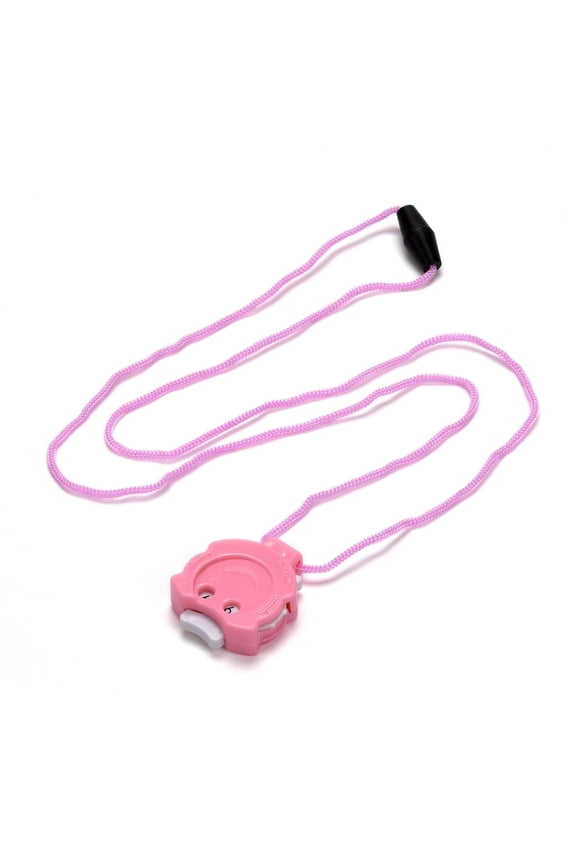 Plastic Crochet Knitting Stitch Counter Portable Row Counter with Lanyard Pendant Knitting Tool Pink 5.2cm
