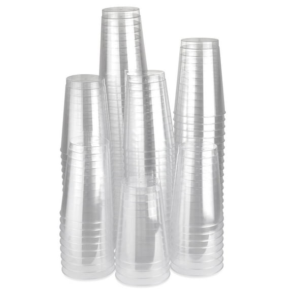 Plastic Crystal Clear 12 oz disposable Tumblers Cups Drink Cup Wedding Party (500 Pcs)