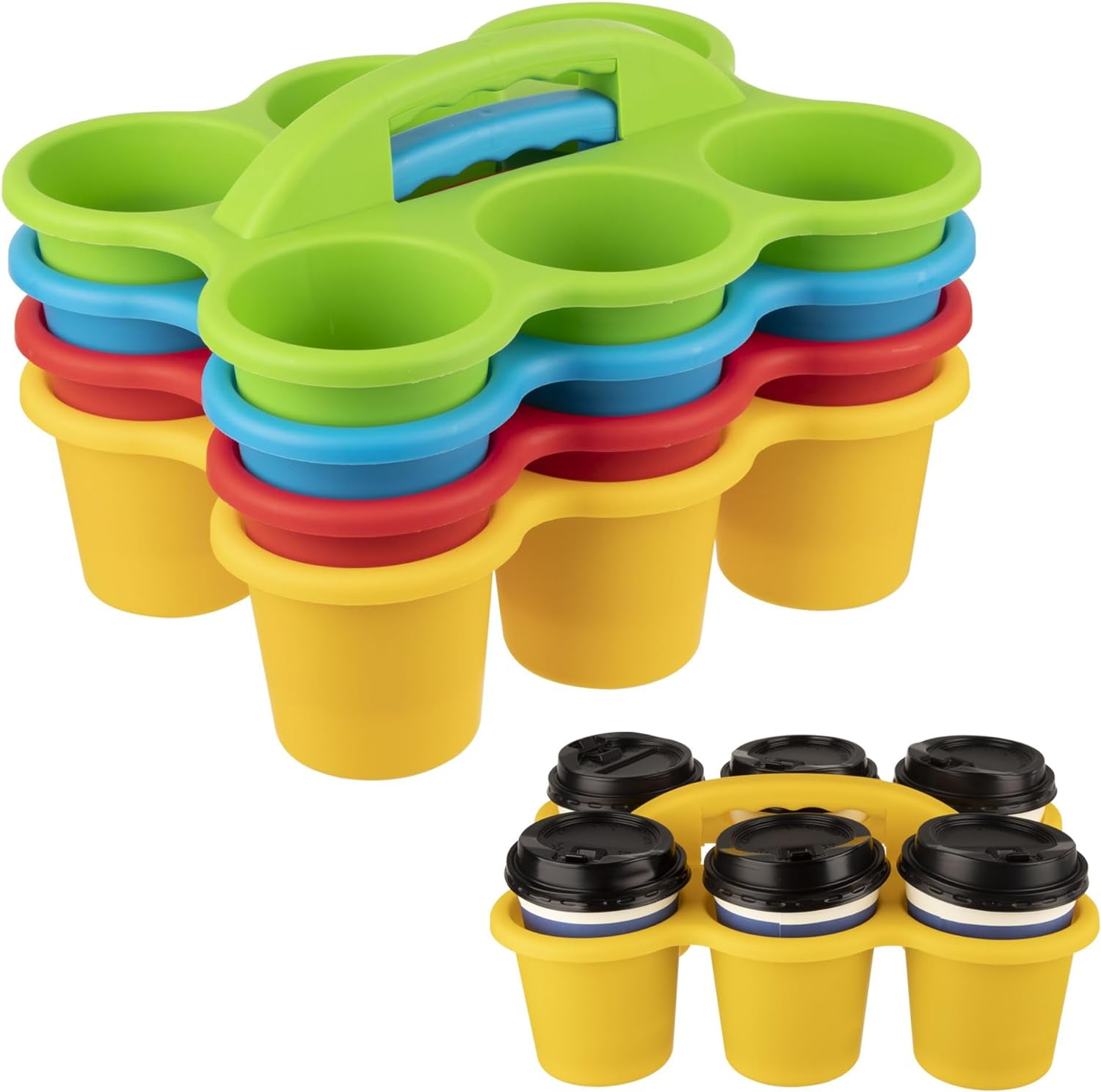 Plastic Cup Caddy for Drink Delivery, Classroom Caddy 12x9.5x5.1 Inches ...
