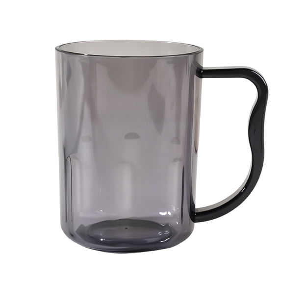Plastic Cup with Handle, Reusable Bathroom Mouthwash Cup, Lightweight Portable Drinking Tumbler for Travel, Gym, Camping, Home and Office Use