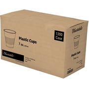 Plastic Cups Bulk, 7 oz. 1200 Count Case Pack, Disposable Clear Cup Water Cooler Dispenser