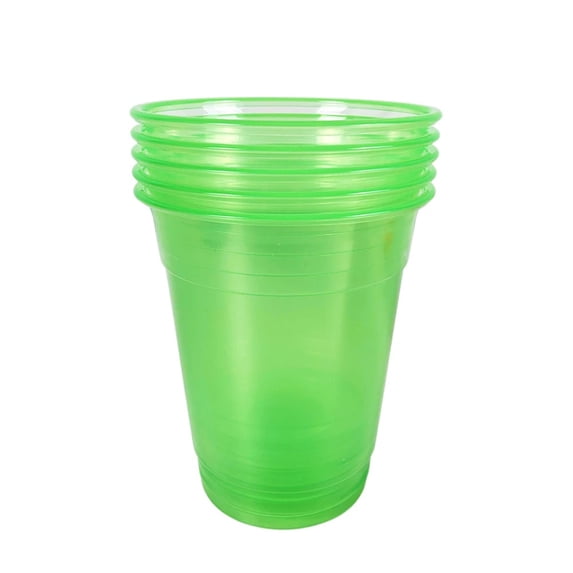 Plastic Cups Neon Glowing Plastic Party Cups Assorted Neon Colors for ...