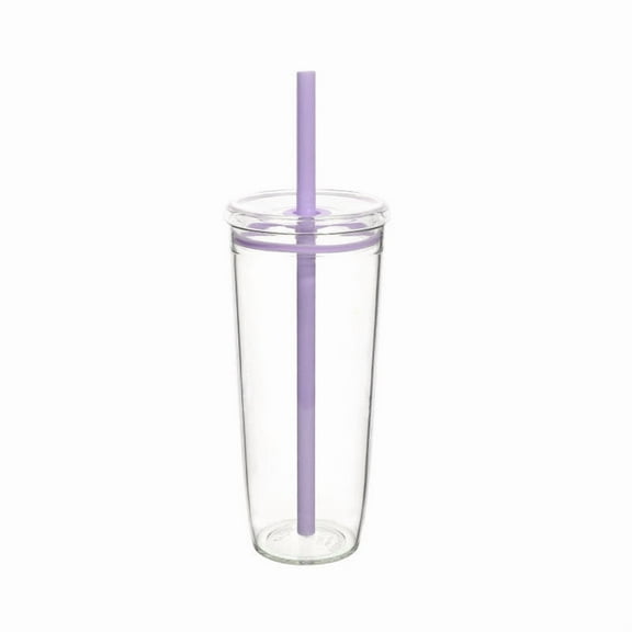 Plastic Cups with Lids and Straws, Reusable Sippy Cups Clear Tumblers Bulk with A Colorful Flip-Top Lid for On-The-Go, Great Gift for Kids