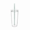 thumbnail image 1 of Plastic Cups with Lids and Straws, Reusable Sippy Cups Clear Tumblers Bulk with A Colorful Flip-Top Lid for On-The-Go, Great Gift for Kids, 1 of 1