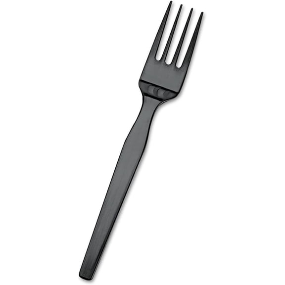 Plastic Cutlery Dispenser Refill Forks in Black--