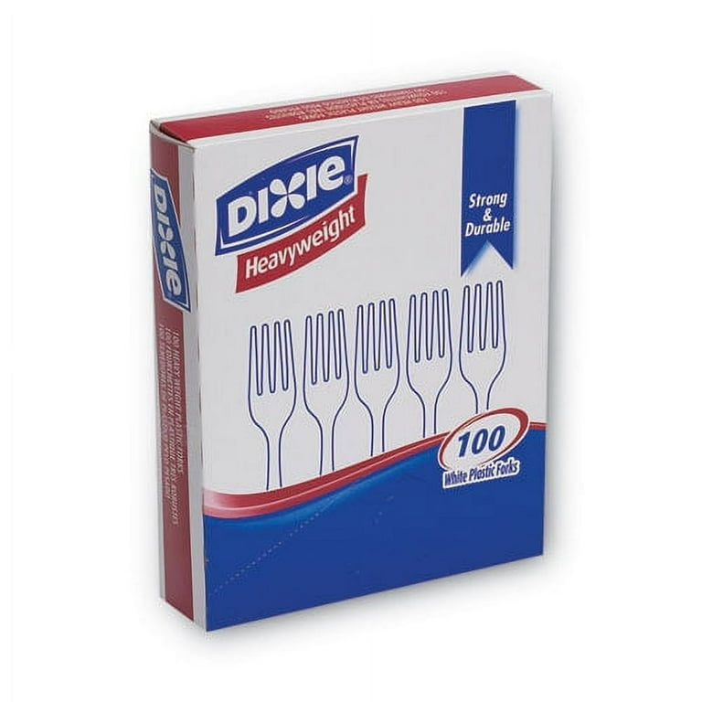 Dixie - Plastic Tableware, Heavy Mediumweight Forks, Black, 100/Box, Sold as 1 BX Dixie - Plastic Tableware, Heavy Mediumweight Forks, Black, 100/Box, Sold as 1 BX