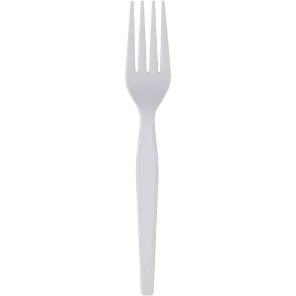 "Plastic Cutlery, Heavyweight Forks, White, 100/box | Bundle of 5 Boxes"