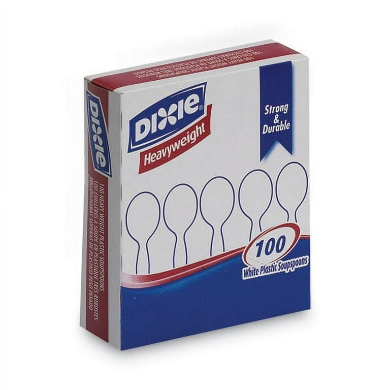 Plastic Cutlery, Heavyweight Soup Spoons, White, 100/Box Plastic Cutlery, Heavyweight Soup Spoons, White, 100/Box