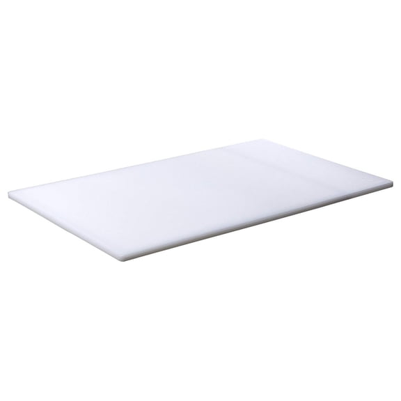 Plastic Cutting Board 18x30 1/2" Thick White, NSF Approved Use