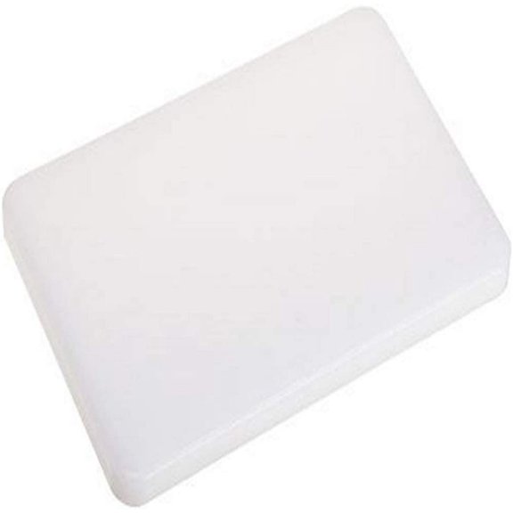 Plastic Cutting Board 6x9.5 1/2" Thick White, NSF Approved Commercial Use