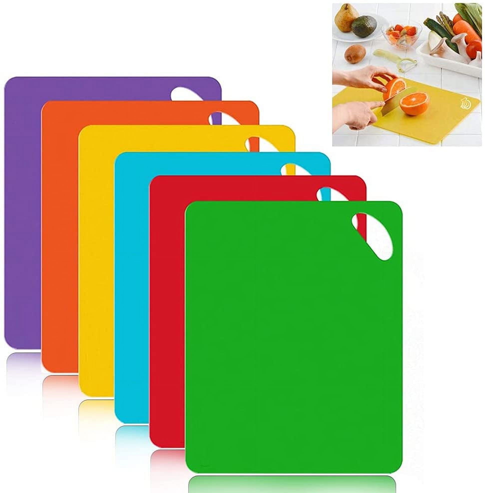Plastic-Chopping-Cutting-Boards for Kitchen-Set Durable-Mats Food-Icons  Flexible Dishwasher-Safe Slip-Resistant BPA-Free Meat Fish Vegetables -  China Cookware Set and Cookware price