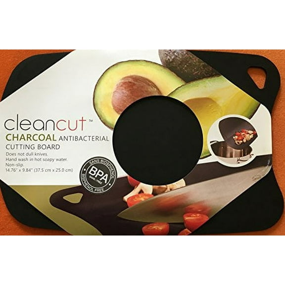 Plastic Cutting Board, Antibacterial Charcoal, Cutting Mat, Chopping Board, Flexible, Nonslip, Size - 15