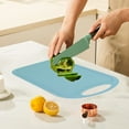 thumbnail image 1 of Plastic Cutting Board, Kitchen Chopping Board, Non-slip Surface, with Hanging Hole Handle, for Meat, Veggies, and Food Prep, Portable Design, Blue, by FAJHHA, 1 of 7