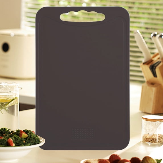 Plastic Cutting Board, Lightweight and Portable with Hanging Handle and Non-Slip Base, Dishwasher Safe Chopping Board for Vegetables Meat and Fruits