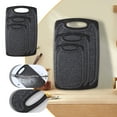 thumbnail image 1 of Plastic Cutting Board Set 3-Piece Dishwasher Safe Non-Slip with Juice Grooves and Grinding Area for Meat Vegetables and Fruits for Kitchen/Dining (Black) ,Hulucky, 1 of 8