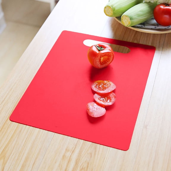 Plastic Cutting Board, Small Chopping Boards for Kitchen, BPA-Free, Dishwasher Safe, Colorful Coded Boards Pads for Meat Vegetable Fruit, Easy Grip Handle, Non-Slip, Space Saving