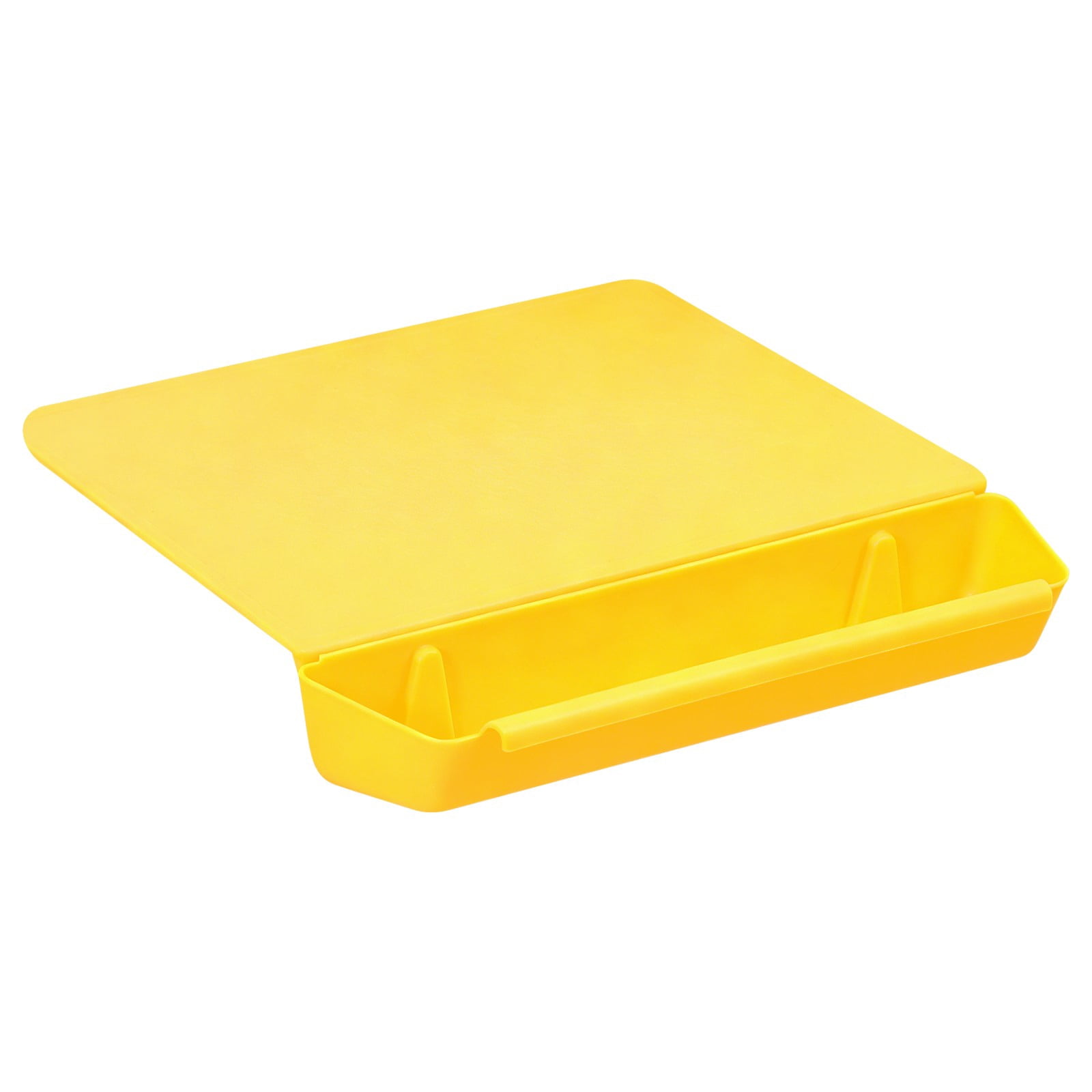 Plastic Cutting Board With Storage Bags,11x14 Inch 2-In-1 Non-slip Cutting Board With Removable Storage for Kitchen Vegetable and Fruit Meal Prep Deck For Food，Dishwasher Safe(Yellow)