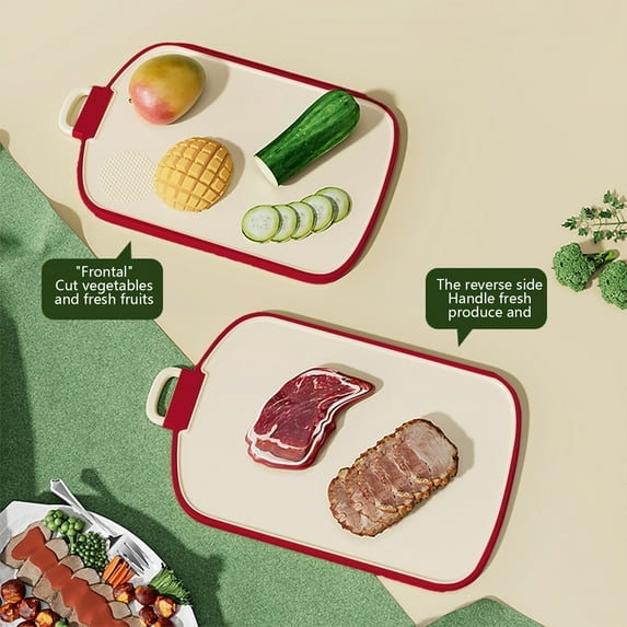 Plastic Cutting Boards, 3 Different Sizes, Double-Sided Cutting Board, Non-Slip Cutting Board, Chopping Board for Kitchen,Chopping Block, Cutting Mat, Vegetable Carving Board, Easy to Clean