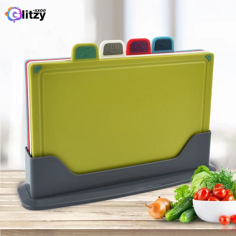 Plastic Cutting Boards for Kitchen Color Coded Chopping Board Set
