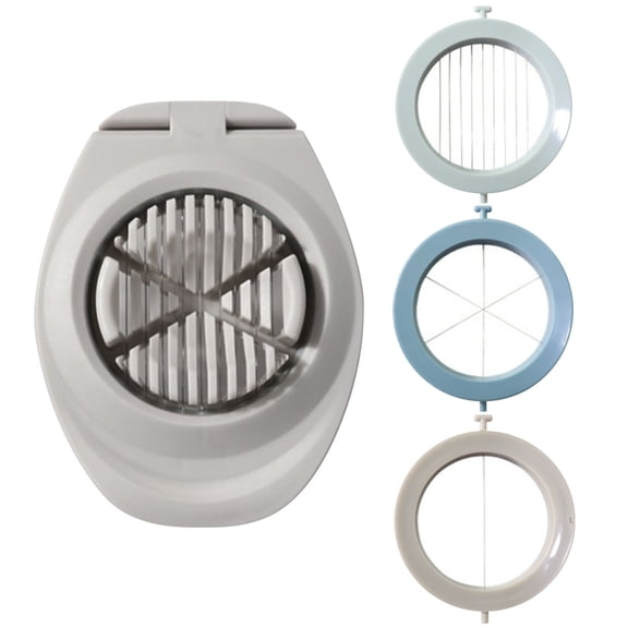 Plastic D 3 In 1 Egg Slicer, Multifunctional Hard Boiled Cutter, Kitchen Wedger Tool For Strawberry Mushroom