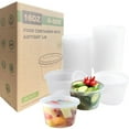 Plastic Deli Containers 24Piece 16 OZ with Lids, Stackable, BPAFree