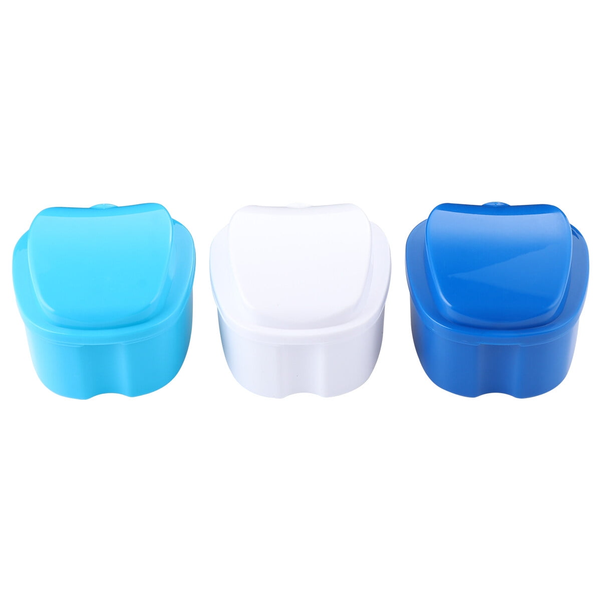 Plastic Denture Case, 3Pcs Safe Denture Storage Box Portable Artificial