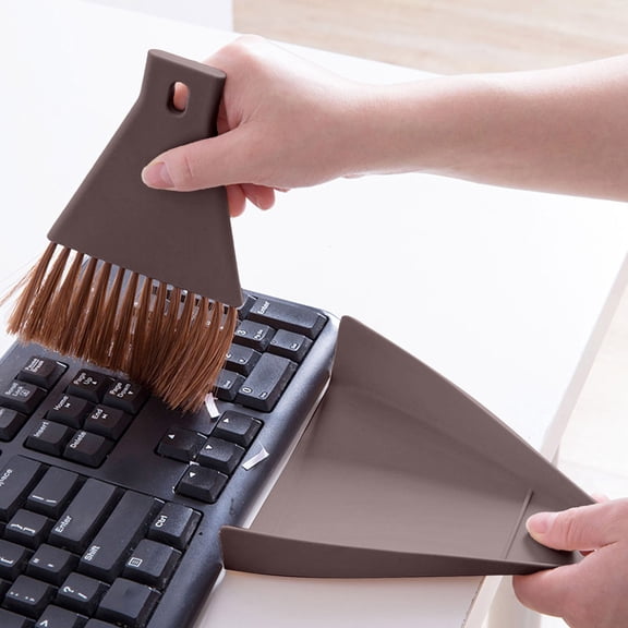 Plastic Desktop Brooms Set Mini Cleaning Brush,Compact Home and Keyboard Brush for Stubborn Dirt Removal,Lightweight Convenient Cleaning Tool for Tabletop,Sofa,Car,and Office Surfaces-Free Size