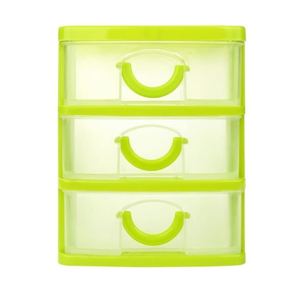 Plastic Desktop Drawer Organizer - 5.1x3.5x3.1in Clear Multi-Layer Storage Case for Jewelry/Office Supplies/Crafts, Removable Dividers & Stackable Design (2-5 Tier Options)