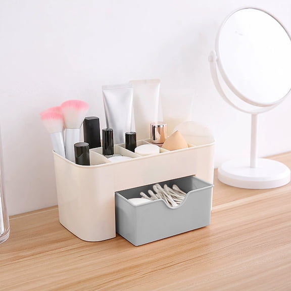 Plastic Desktop Organizer Drawer for Office Supplies, Student Stationery,and Makeup Storage